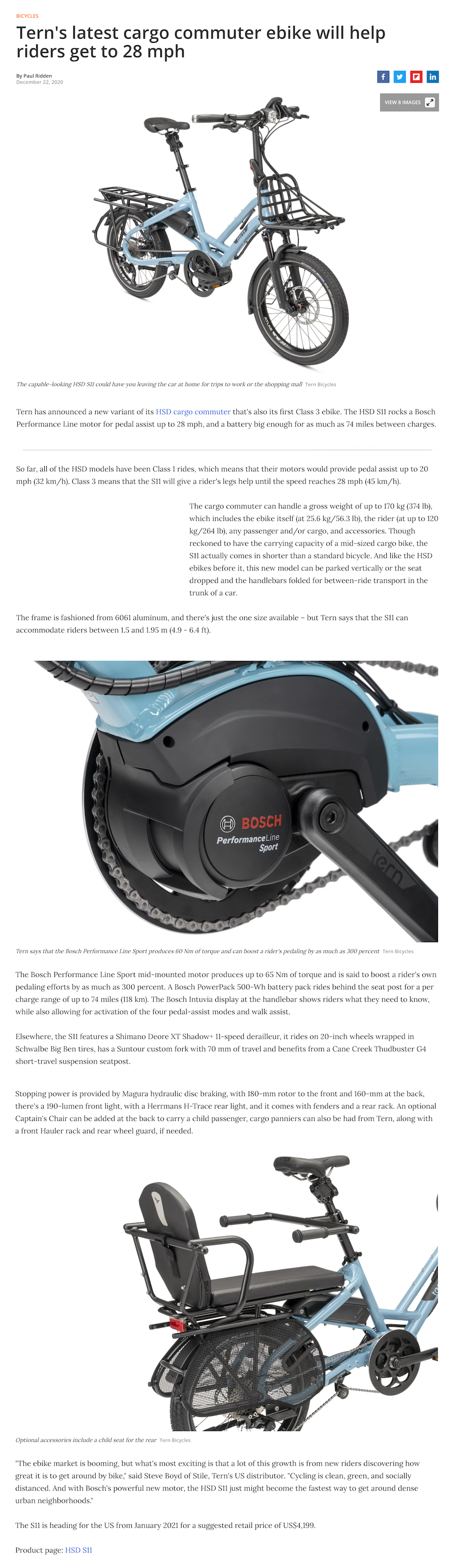 Tern's latest cargo commuter ebike will help riders get to 28 mph