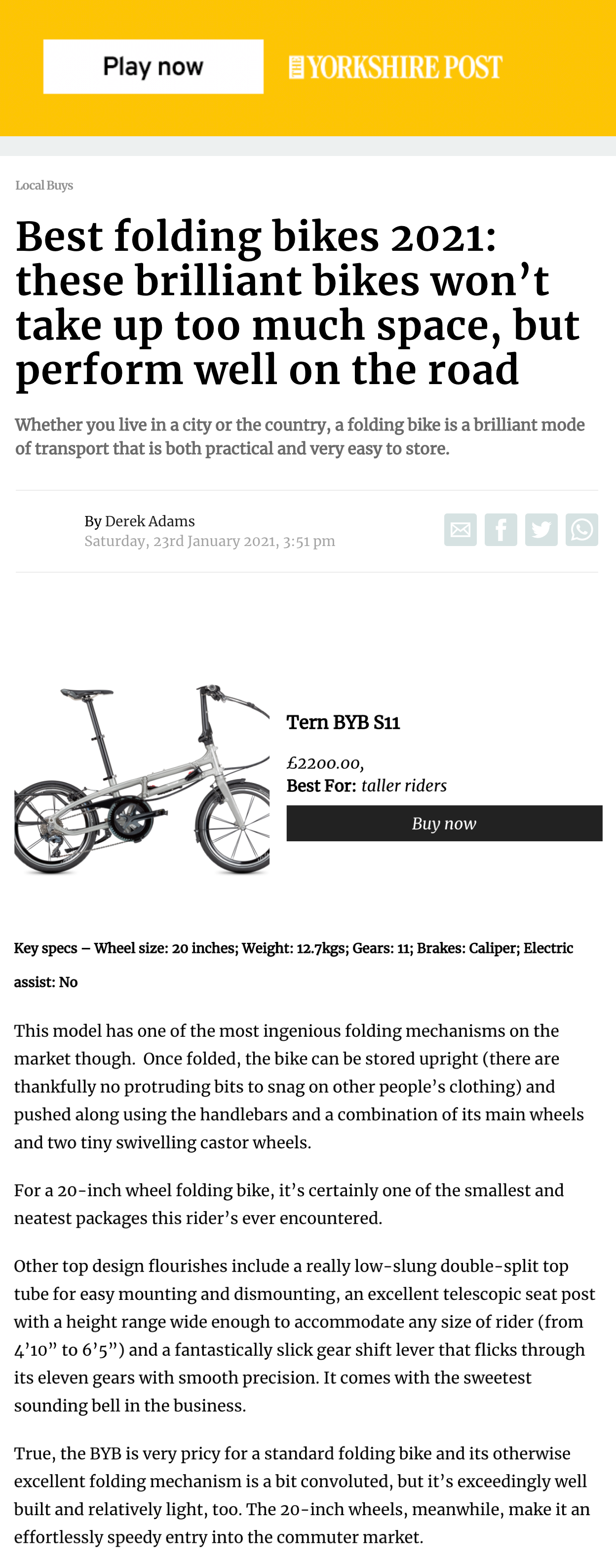 Best folding bikes 2021