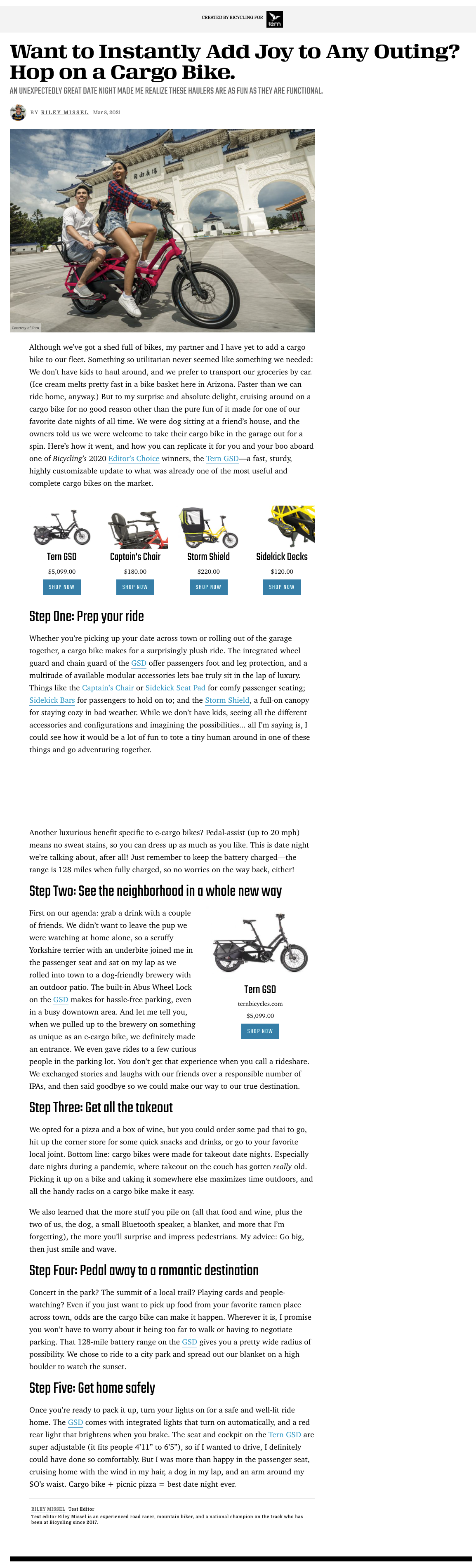 Want to Instantly Add Joy to Any Outing? Hop on a Cargo Bike - Bicycling Magazine