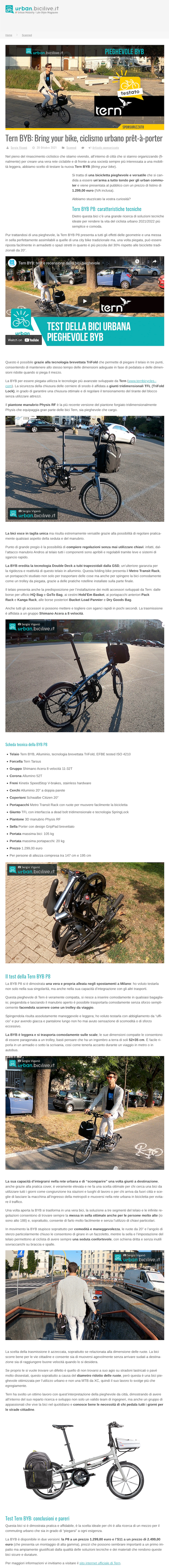 2021.10.20 - Tern BYB- Bring your bike, ciclismo urbano prêt-à-porter - BiciLive