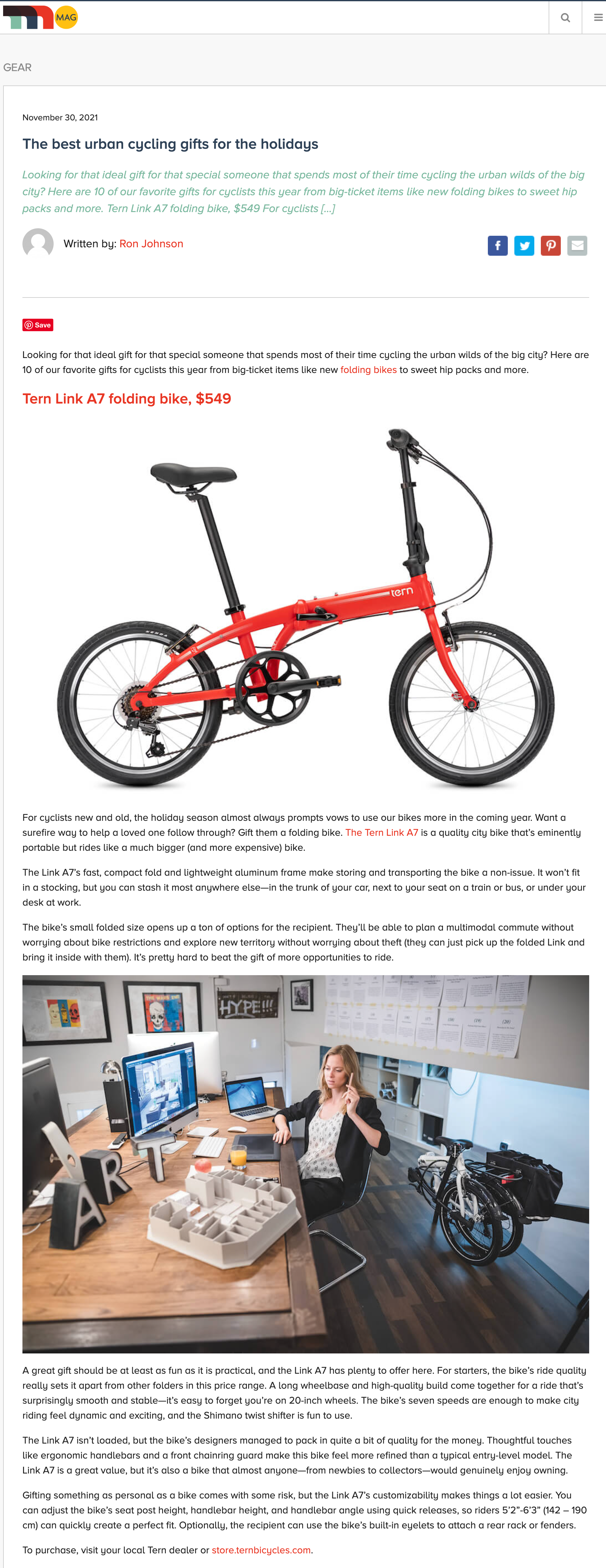 2021.11.30 - The best urban cycling gifts for the holidays - Momentum Mag