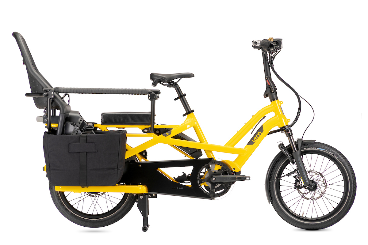 Cargo Hold 37s with a child seat, seat pad, and Clubhouse+ on a GSD