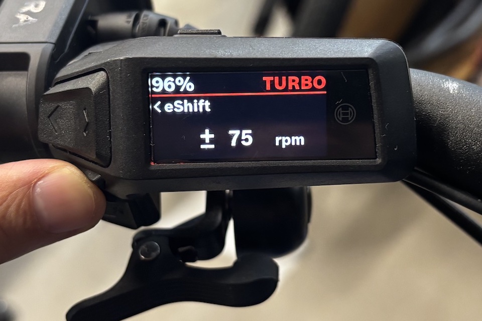 Default TRP cadence on Tern HSD P10e/P10e Sport
