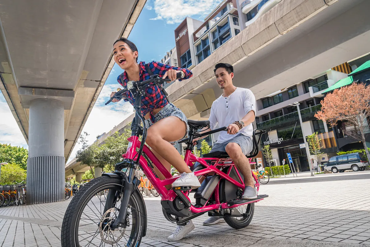 Tern GSD cargo ebike is easy to control even for petite riders