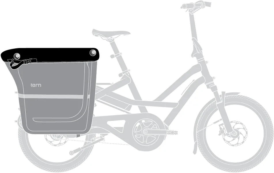 cargo lid mini gen 2 waterproof cover for tern storm box mini bike box