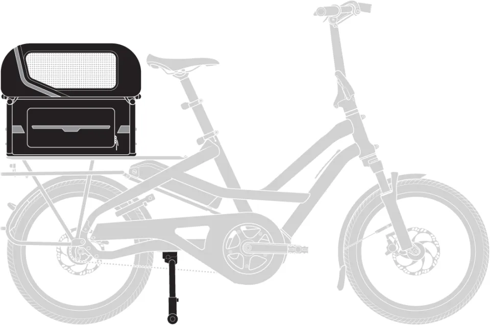 doghouse mini rear rack pet carrier for tern cargo bikes