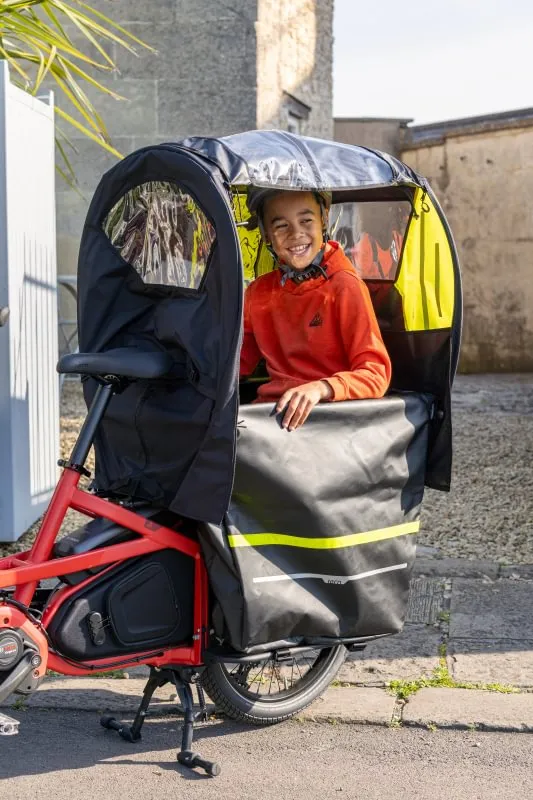 Clubhouse Fort on Quick Haul Long cargo bike