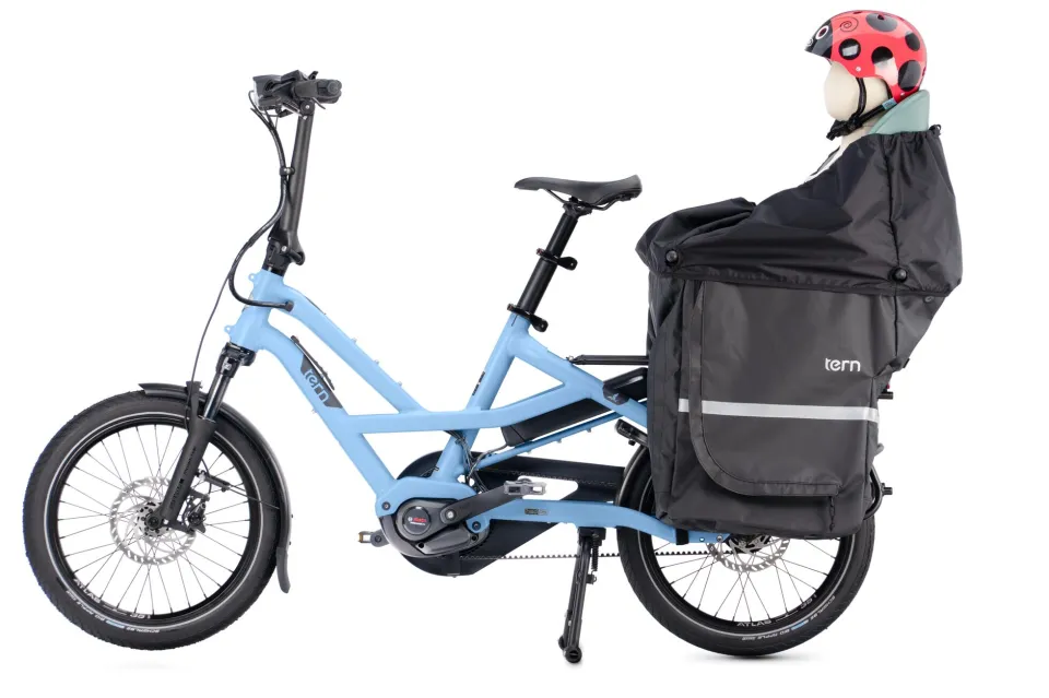 storm box mini gen 2 with kid lid on the bike