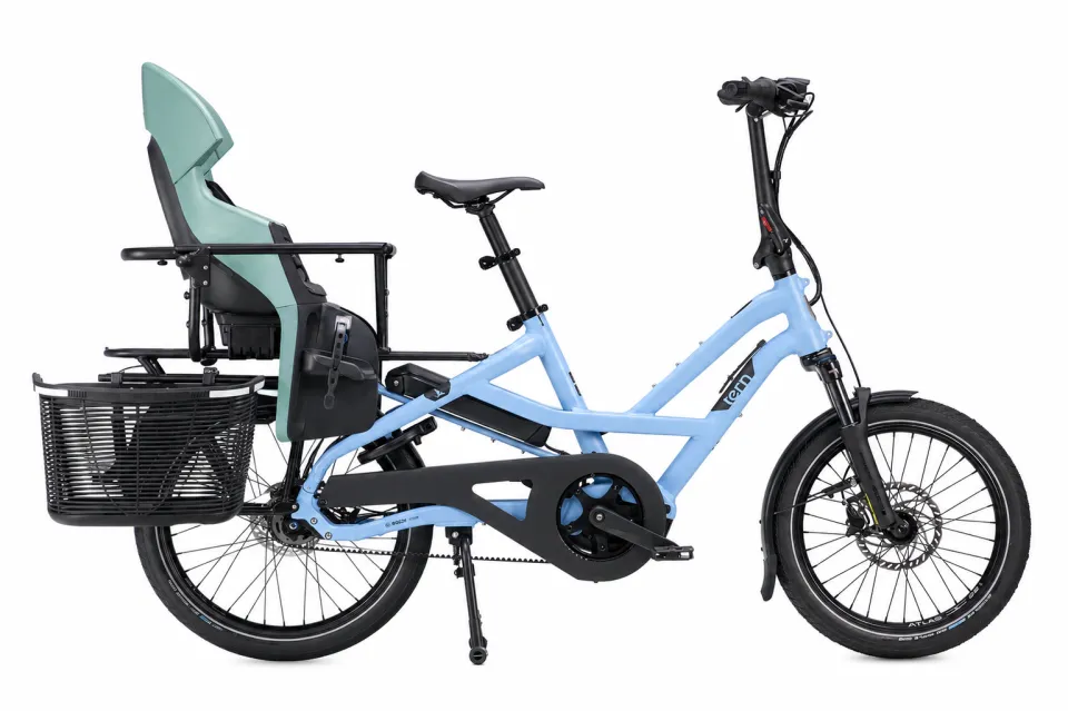 tern hsd gen 3 passenger setup with child seat and kontti basket