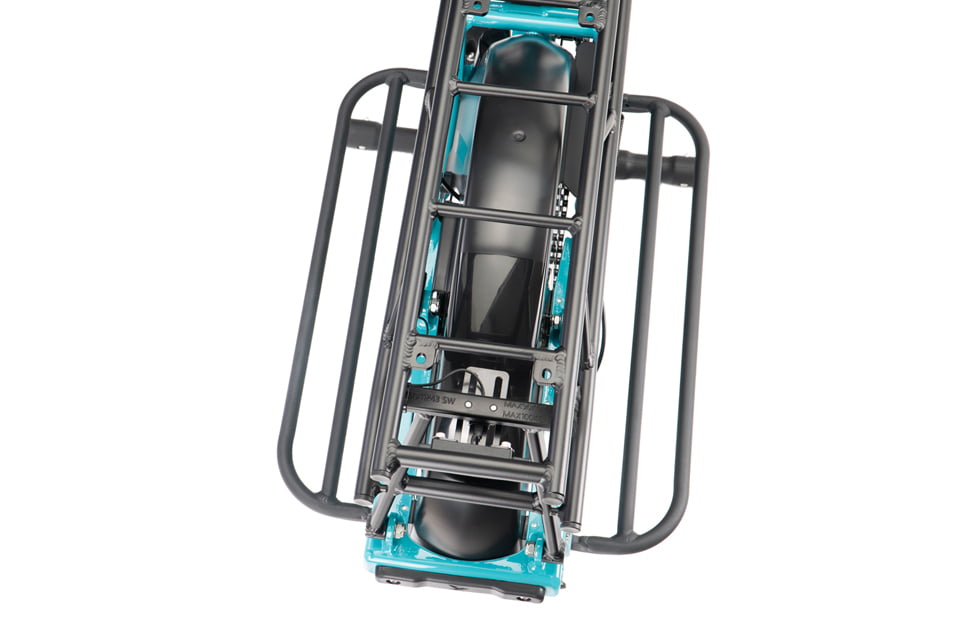 Tern GSD side deck in fold-up and horizontal position